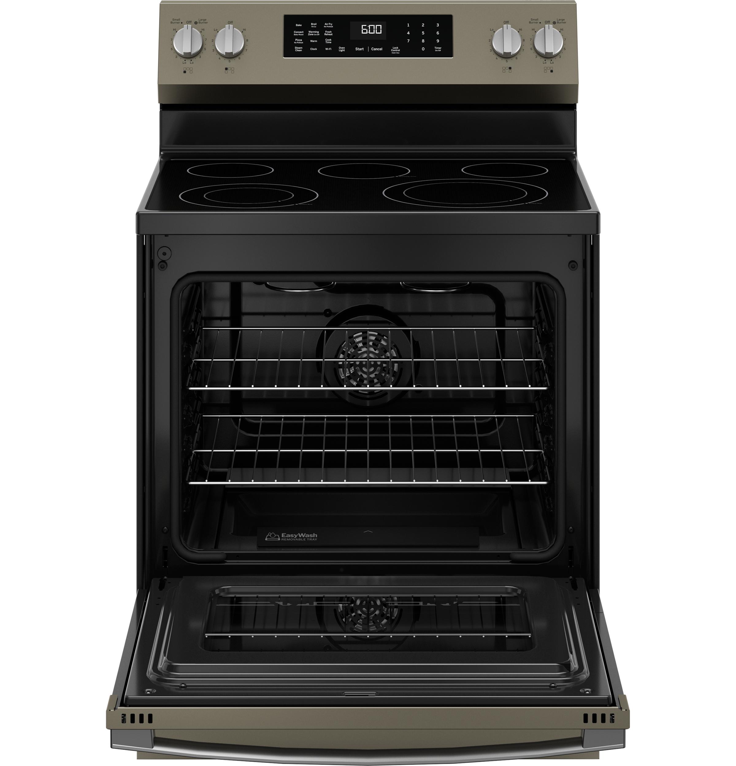 GRF600AVES GE® 30" Free-Standing Electric Convection Range with No Preheat Air Fry and EasyWash™ Oven Tray