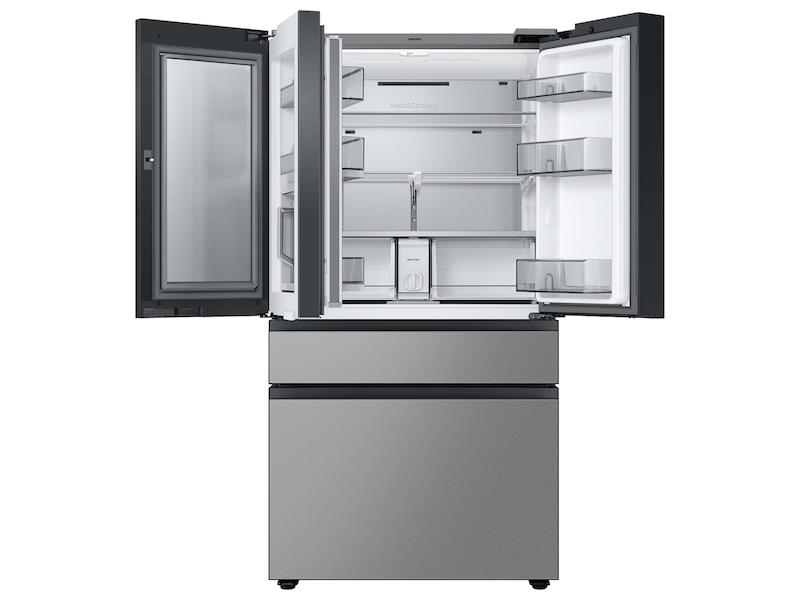 Samsung RF29BB8900QK Bespoke 4-Door French Door Refrigerator (29 cu. ft.) - in Charcoal Glass Top and Family Hub™ Panels with Stainless Steel Middle and Bottom Panels