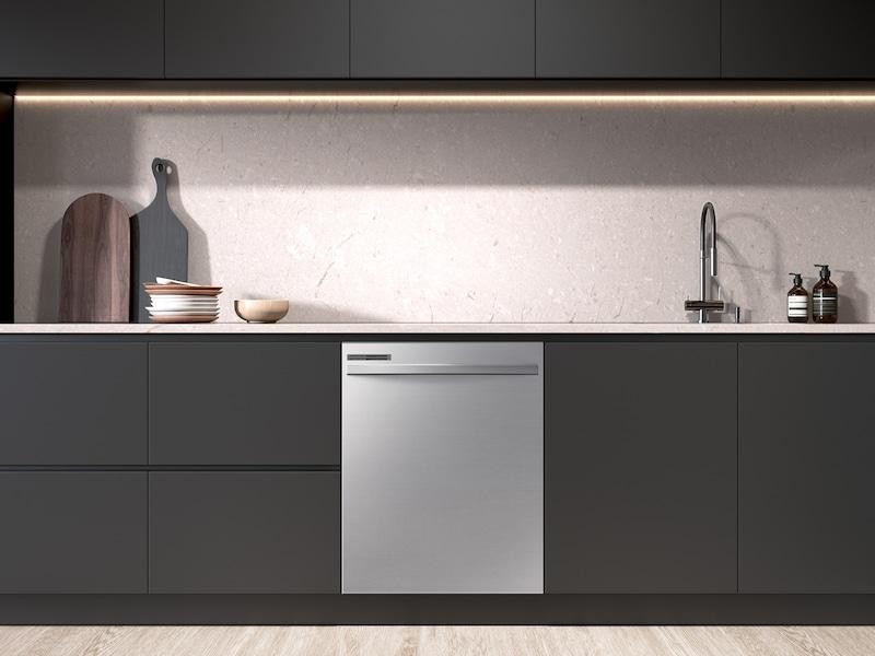 Samsung DW80CG4021SR Dishwasher with Height-Adjustable Rack Fingerprint Resistant  Digital Leak Sensor  53dBA