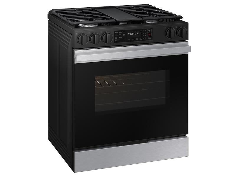 Samsung NSG6DG8300SR Bespoke 6.0 cu. ft. Smart Slide-In Gas Range with Air Fry & Precision Knobs in Stainless Steel