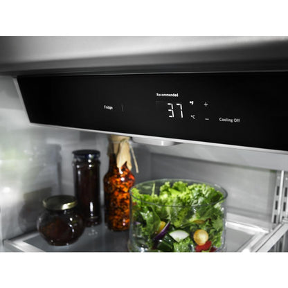 Kitchenaid KBBL306ESS 20.9 Cu. Ft. 36" Width Built-In Stainless Bottom Mount Refrigerator with Platinum Interior Design