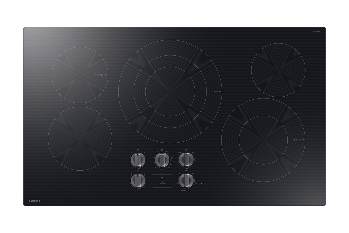 Samsung NZ36FG6432RK Electric Cooktop Illuminated Knobs  Wi-Fi  Rapid Boil