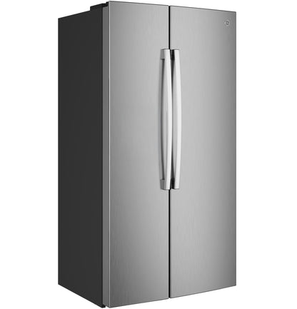 GKS24NYYFS GE® 24.2 Cu. Ft. Counter-Depth Side-By-Side Refrigerator with Internal Dispenser and In-Door Icemaker