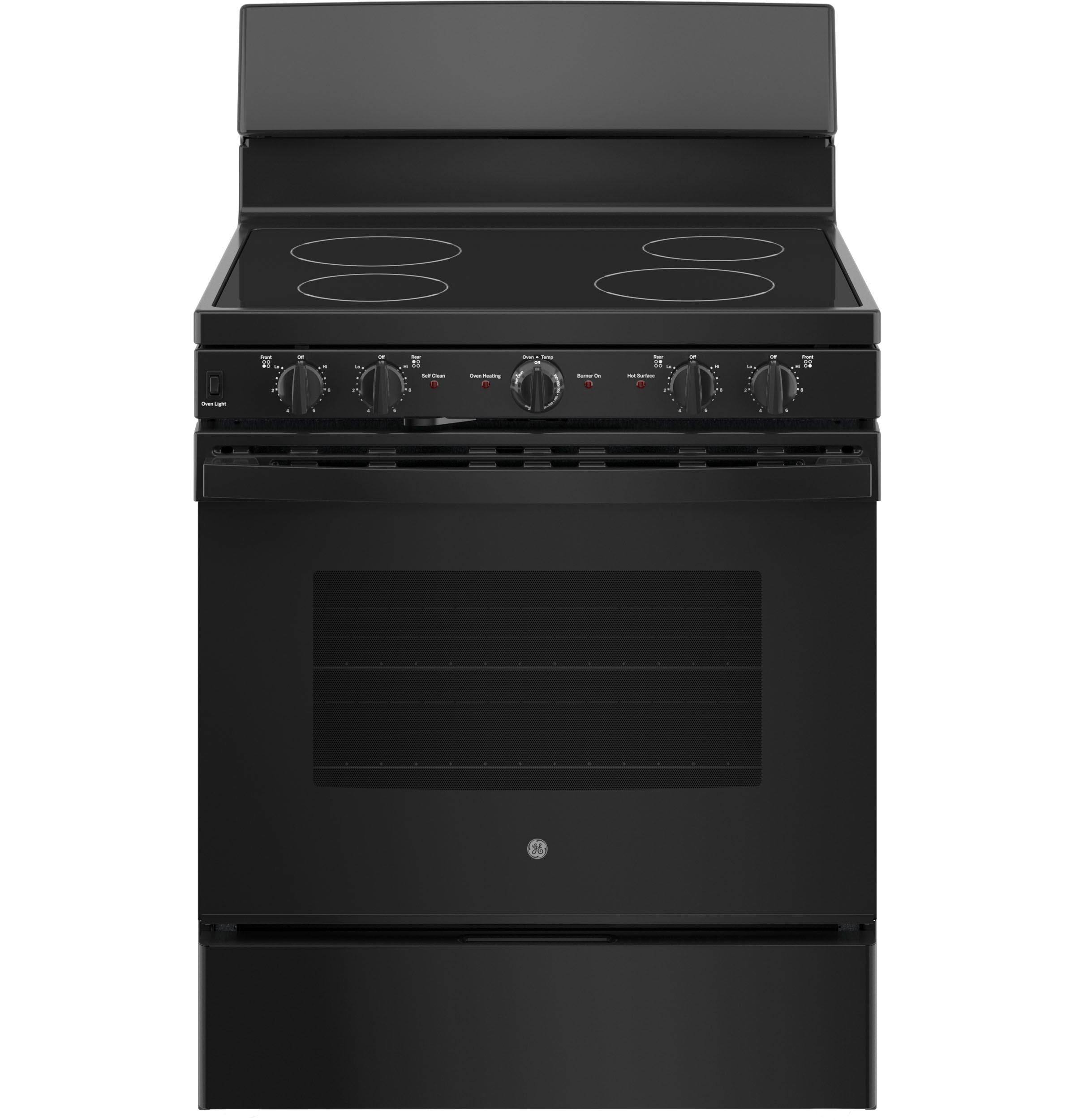 JB480DYBB GE® ENERGY STAR® 30" Free-Standing Electric Radiant Smooth Cooktop Range