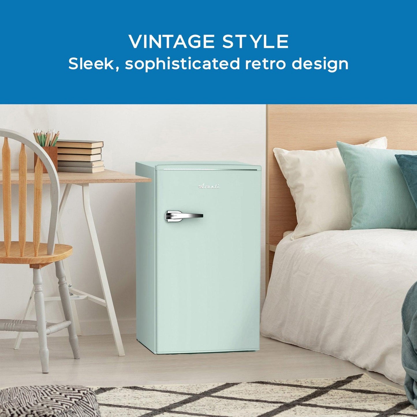 RMRS31X6BLIS Avanti 3.0 Cu. Ft. Retro Compact Refrigerator - Robin's Egg Blue