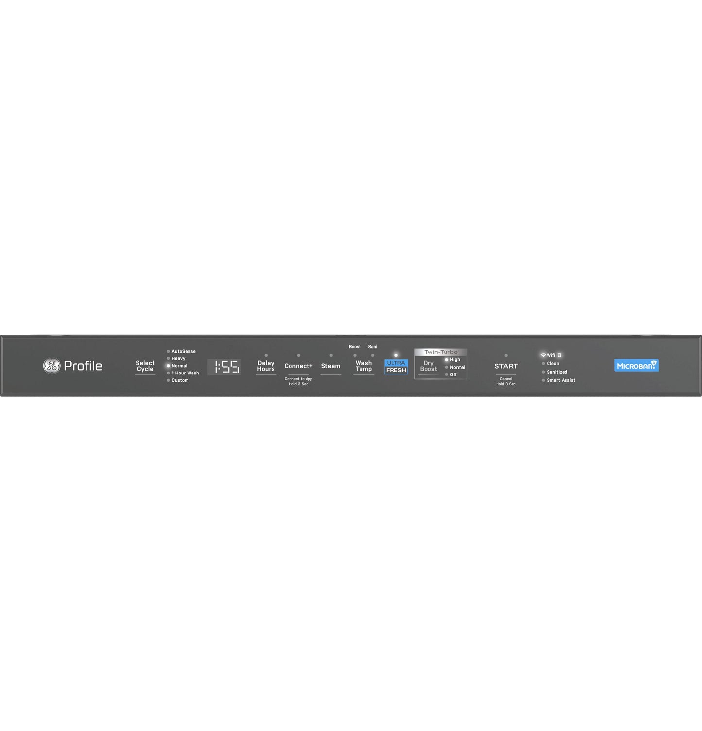 PDT795SYVFS GE Profile™ ENERGY STAR Smart UltraFresh System Dishwasher with Microban™ Antimicrobial Technology with Deep Clean Washing 3rd Rack, 39 dBA
