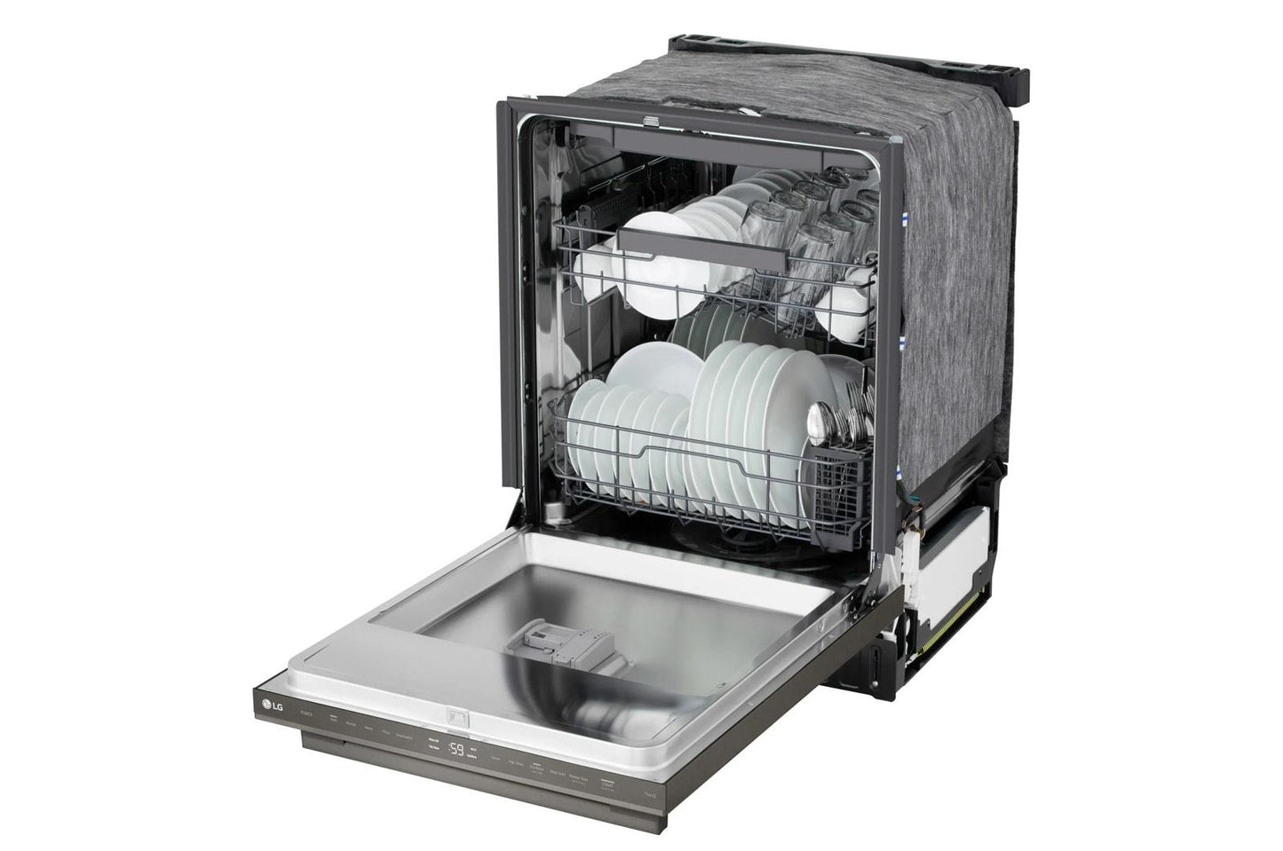 Lg LDNTM545D Smart FlushFit™ Top Control Dishwasher with 1-Hour Wash & Dry, QuadWash® Pro, and Dynamic Heat Dry™ w/AutoVent Dry™