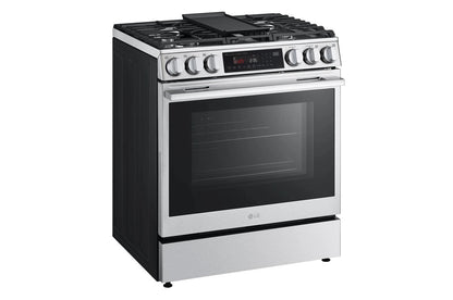 Lg LSGL6335X 6.3 cu ft. Smart Gas Slide-In Range ProBake Convection® InstaView®, and Air Fry