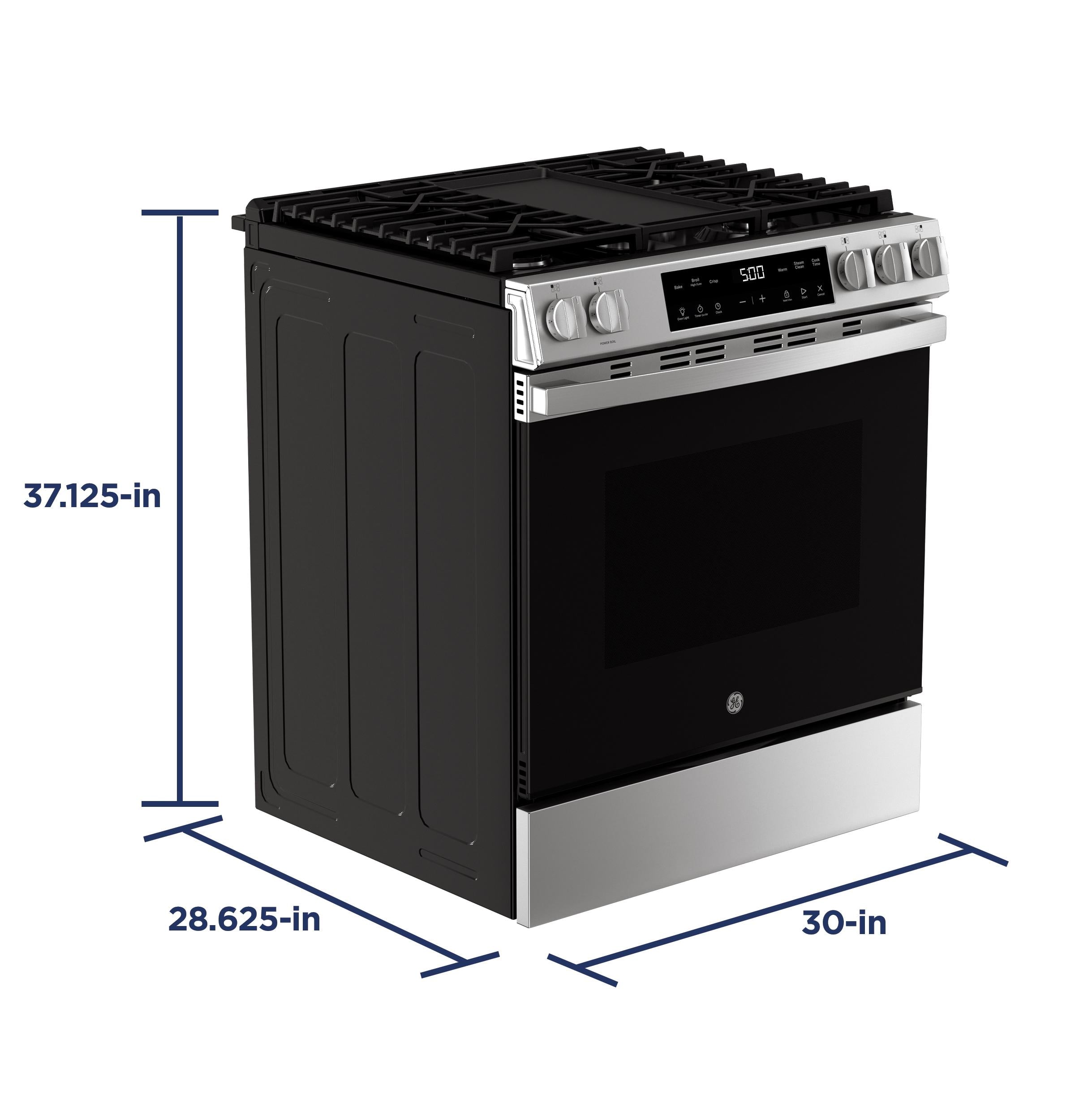 GGS500SVSS GE® 30" Slide-In Front Control Gas Range with Crisp Mode