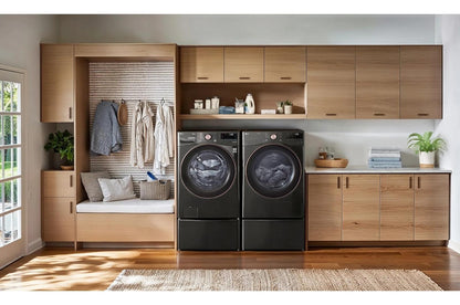 Lg DLHC4002B 7.4 cu. ft. Ultra Large Capacity Heat Pump Ventless Dryer, Wi-Fi Connectivity Black Steel