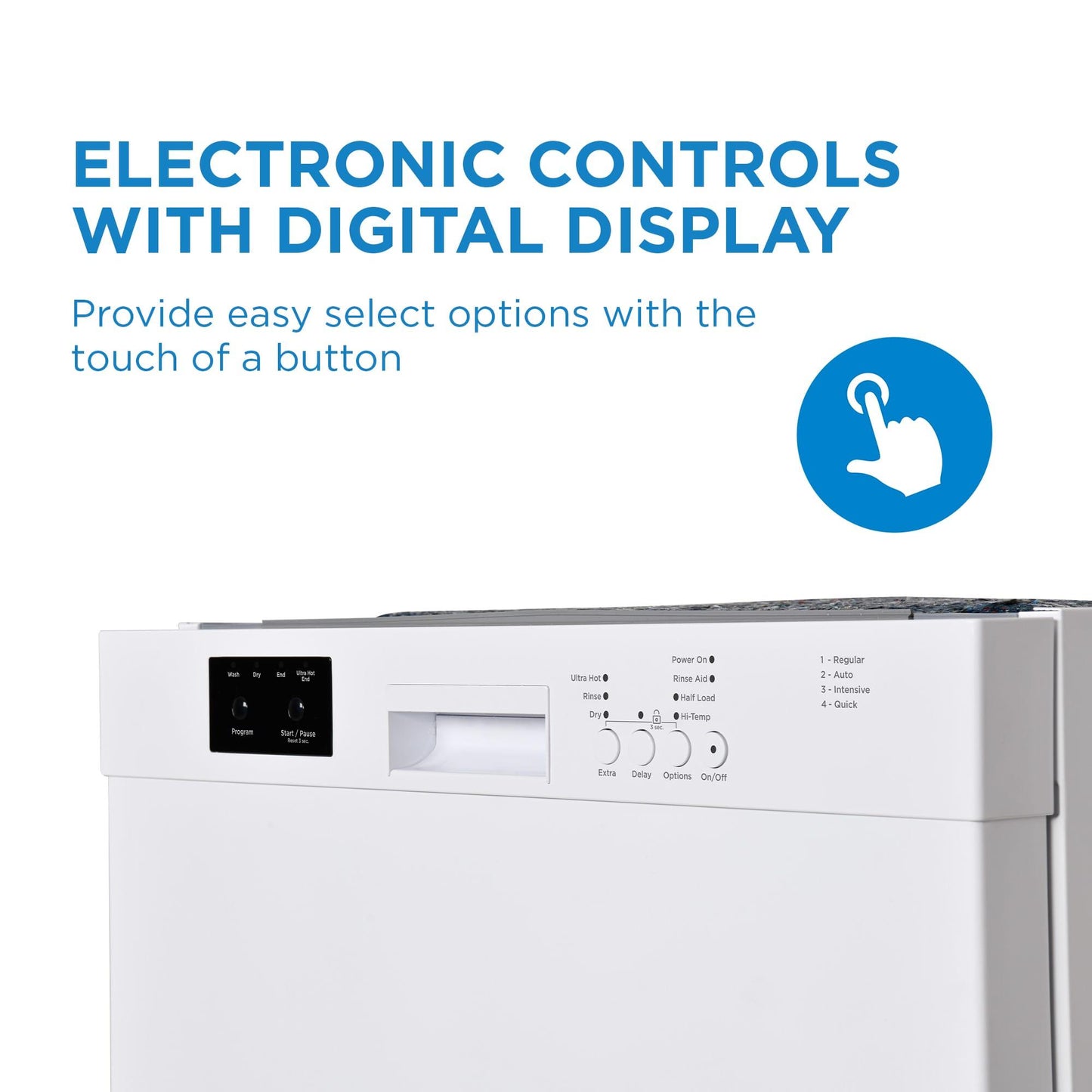 DDW2400EW Danby 24" Wide Built-in Dishwasher in White