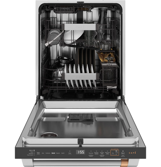 Cafe CDT858P3VD1 Caf(eback)™ CustomFit ENERGY STAR Stainless Interior Smart Dishwasher with Ultra Wash Top Rack and Dual Convection Ultra Dry, 44 dBA