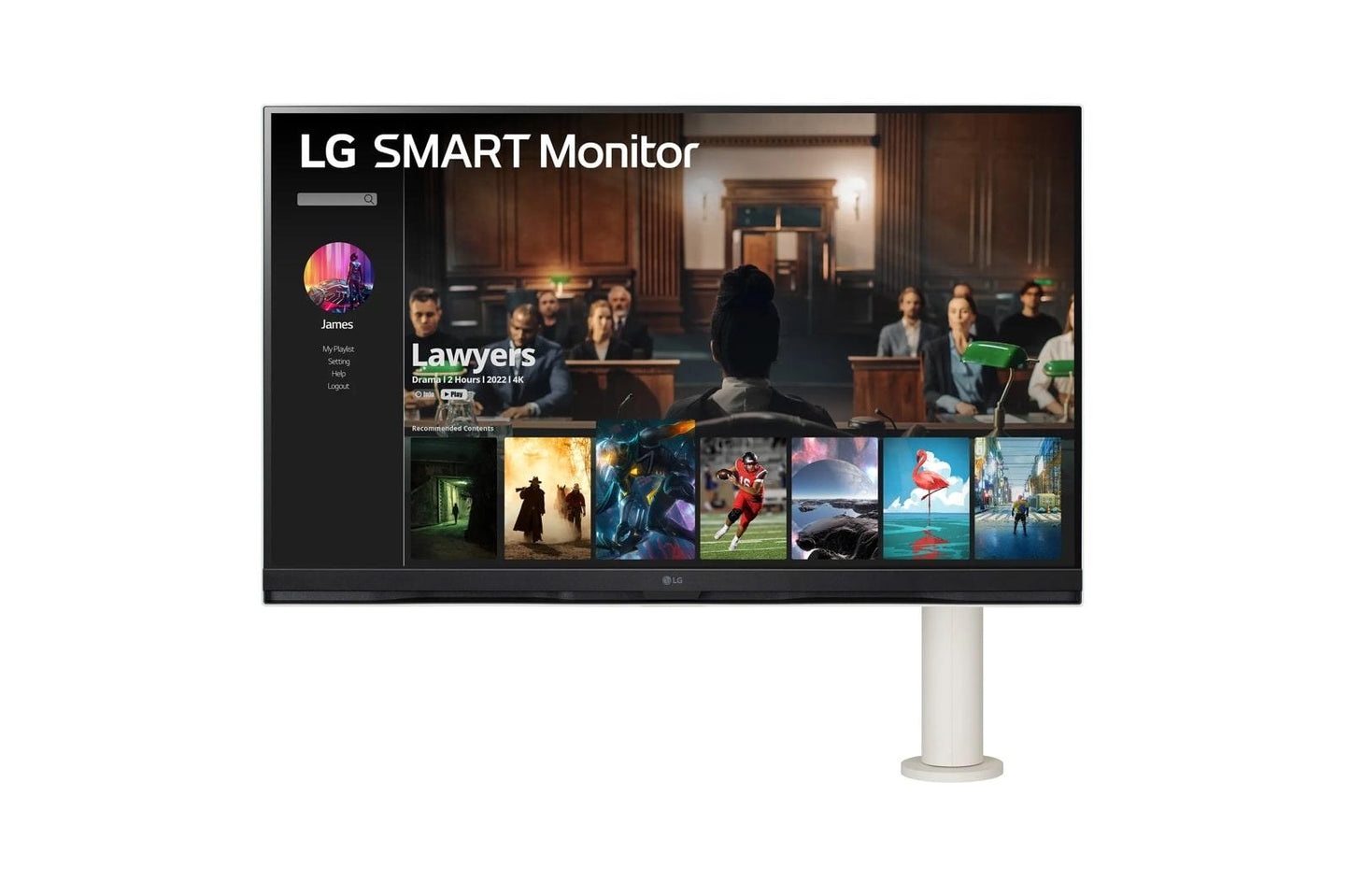 Lg 32SQ780SW 32 Inch 4K UHD Smart Monitor with webOS and Ergo Stand