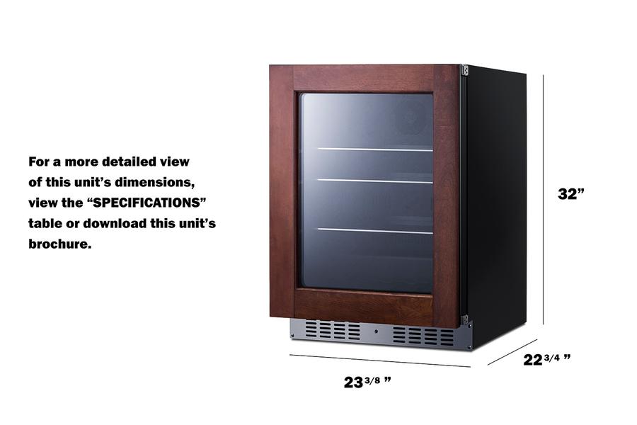 Summit AL57GPNRLHD 24" Wide Built-in Beverage Center, ADA Compliant (panel Not Included)