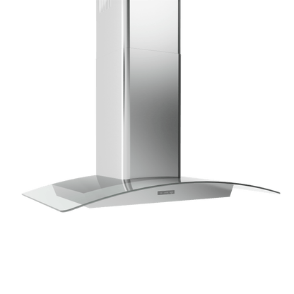 Zephyr BMIE30CG Brisas Curved Glass Chim. Wall, 30" G, 600 CFM, ACT, LED
