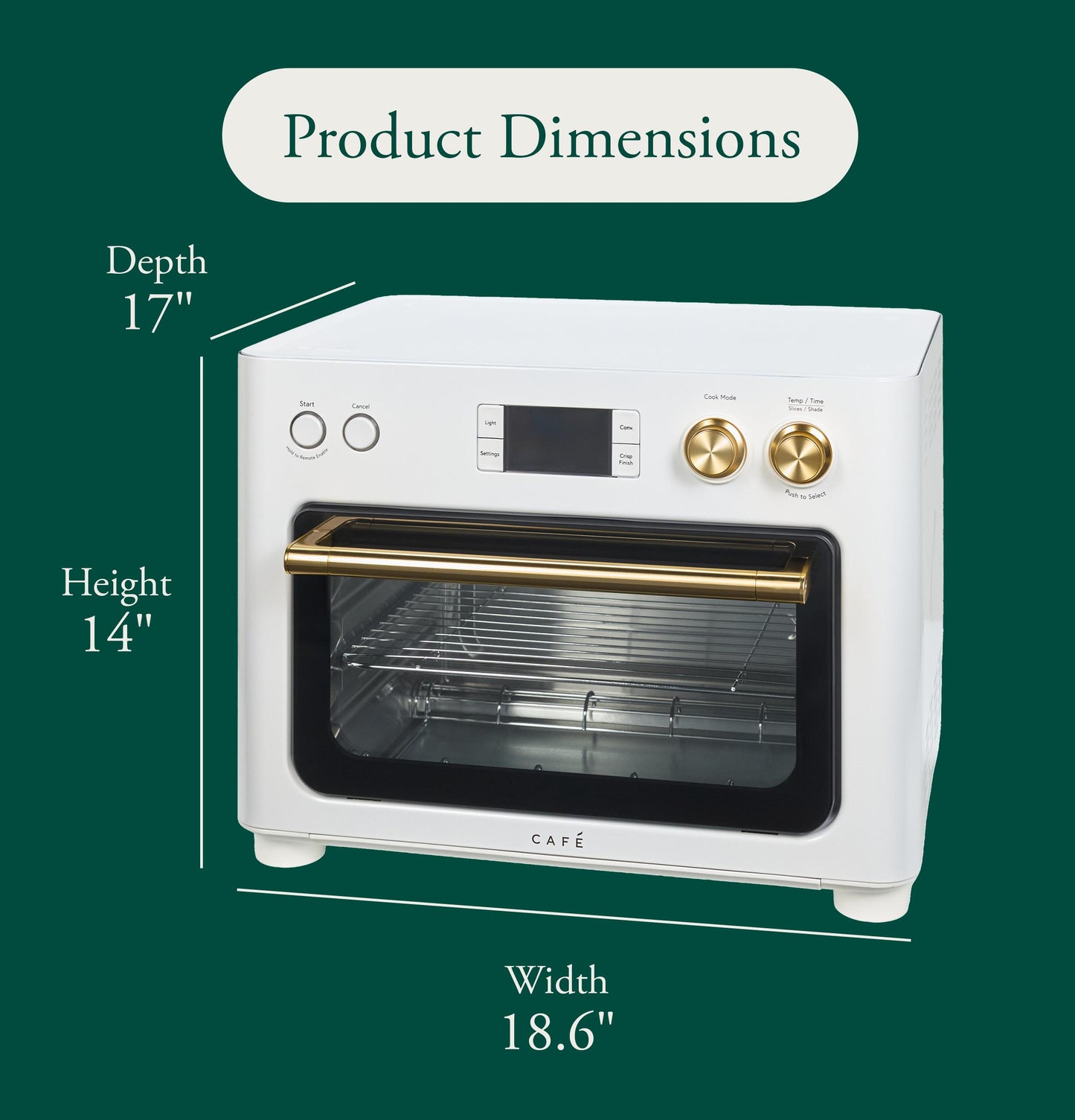 Cafe C9OADA1ZW7 CAF(EBACK)™ Couture™ Toaster Oven with Air Fry