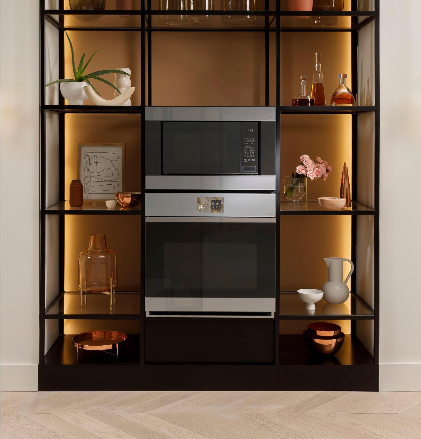 Cafe CTS90DM2ZS5 CAF(EBACK)™ 30" Smart Built-In Convection Single Wall Oven in Platinum Glass