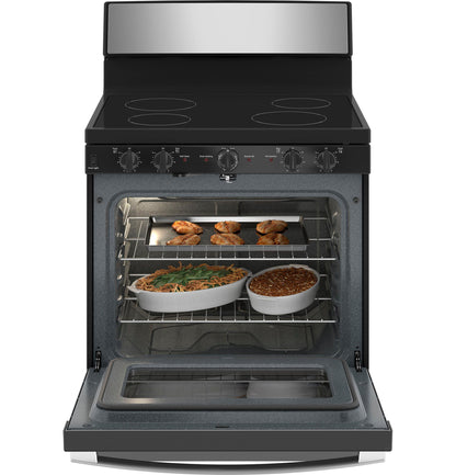 JB480SYSS GE® ENERGY STAR® 30" Free-Standing Electric Radiant Smooth Cooktop Range