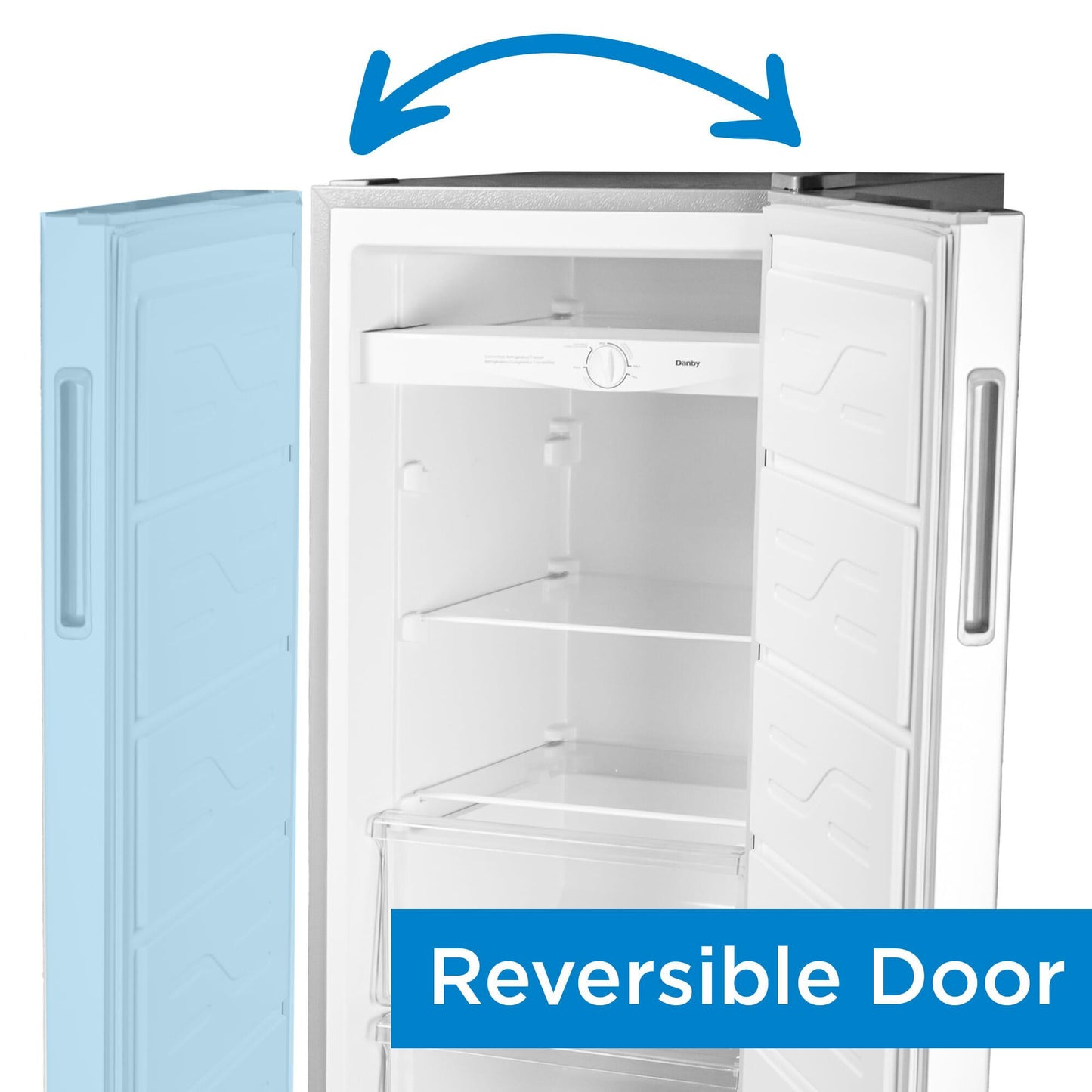 DUFM068A1SCDB Danby 6.8 cu. ft. Convertible Upright Freezer in Stainless Steel Look