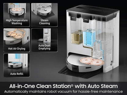 Samsung VR7MD96514G Bespoke AI Jet Bot AI Steam  Powerful Spinning Mop Pads  Clean Station