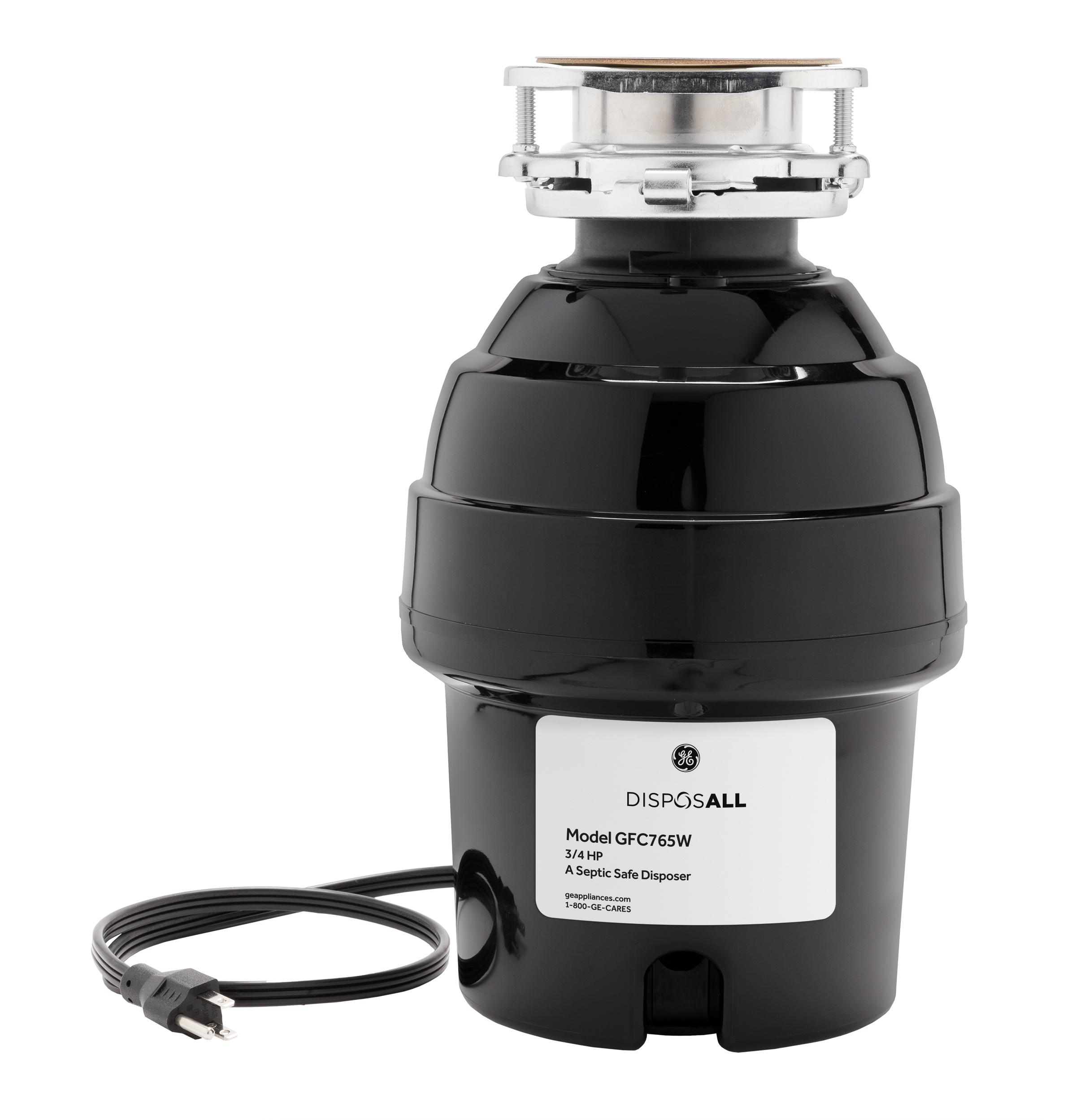 GFC765W GE DISPOSALL® 3/4 HP Continuous Feed Garbage Disposer - Corded