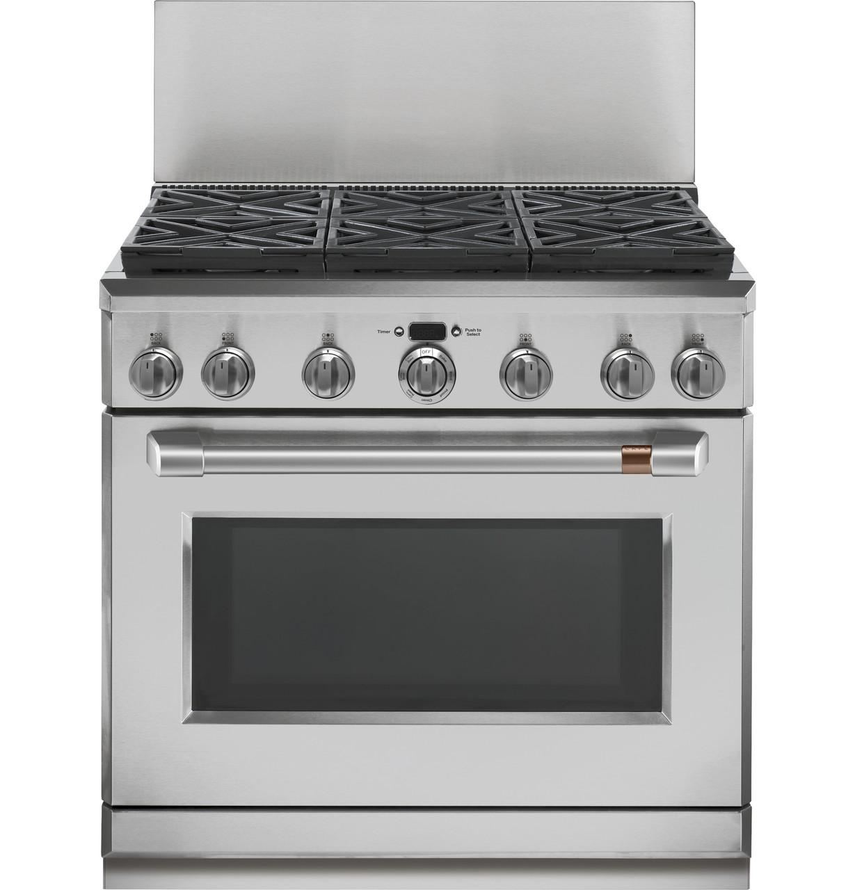 Cafe CXPR6TKPMSS CAF(EBACK)™ Toe Kick Pro Range 36" Brushed Stainless