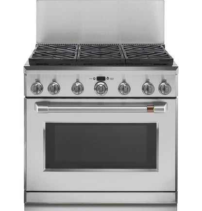 Cafe CXPR6TKPMSS CAF(EBACK)™ Toe Kick Pro Range 36" Brushed Stainless