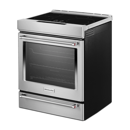 Kitchenaid KSIS730PSS 30-Inch 4-Element Induction Slide-In Convection Range with Air Fry