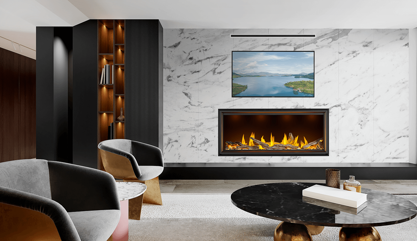 Napoleon Bbq TLV62N Tall Linear Vector 62 Direct Vent Gas Fireplace