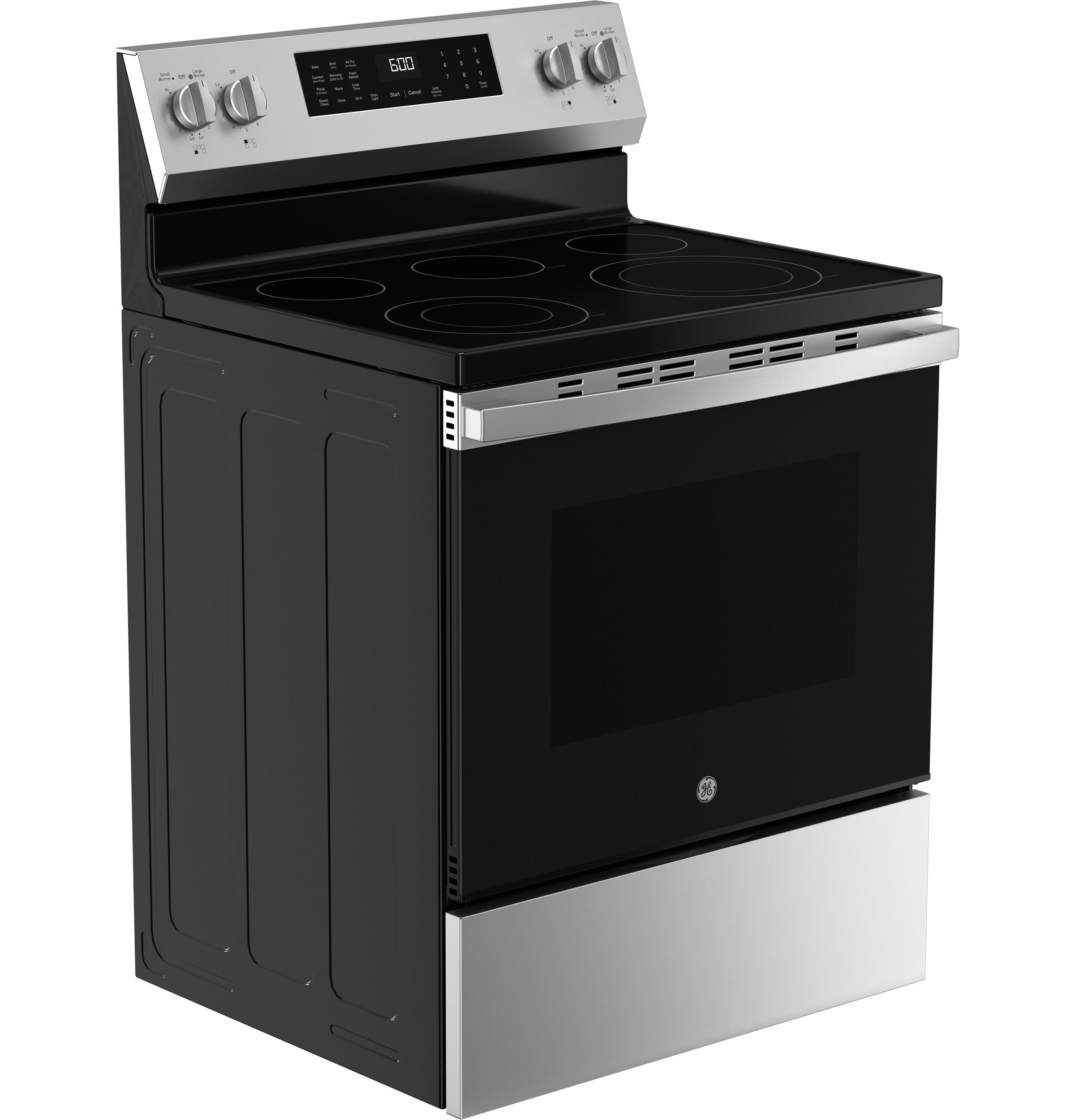 GRF600AVSS GE® 30" Free-Standing Electric Convection Range with No Preheat Air Fry and EasyWash™ Oven Tray