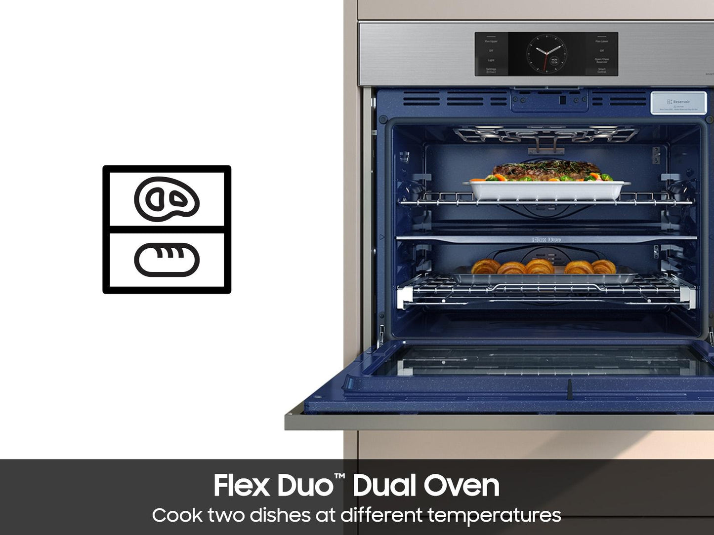 Samsung NV51CG700SSR Bespoke AI Single Wall Oven AI Home 7" LCD Display  AI Pro Cooking™  5.1 cu.ft.