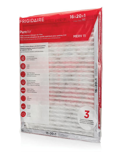 Frigidaire HVAC1620116 PureAir® 16" x 20" x 1" MERV 11 Premium Allergen Air Filter - 6 Pack