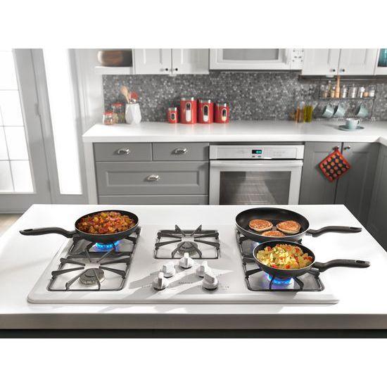 36-inch Gas Cooktop with Front Controls - white