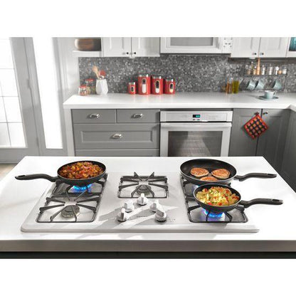 36-inch Gas Cooktop with Front Controls - white
