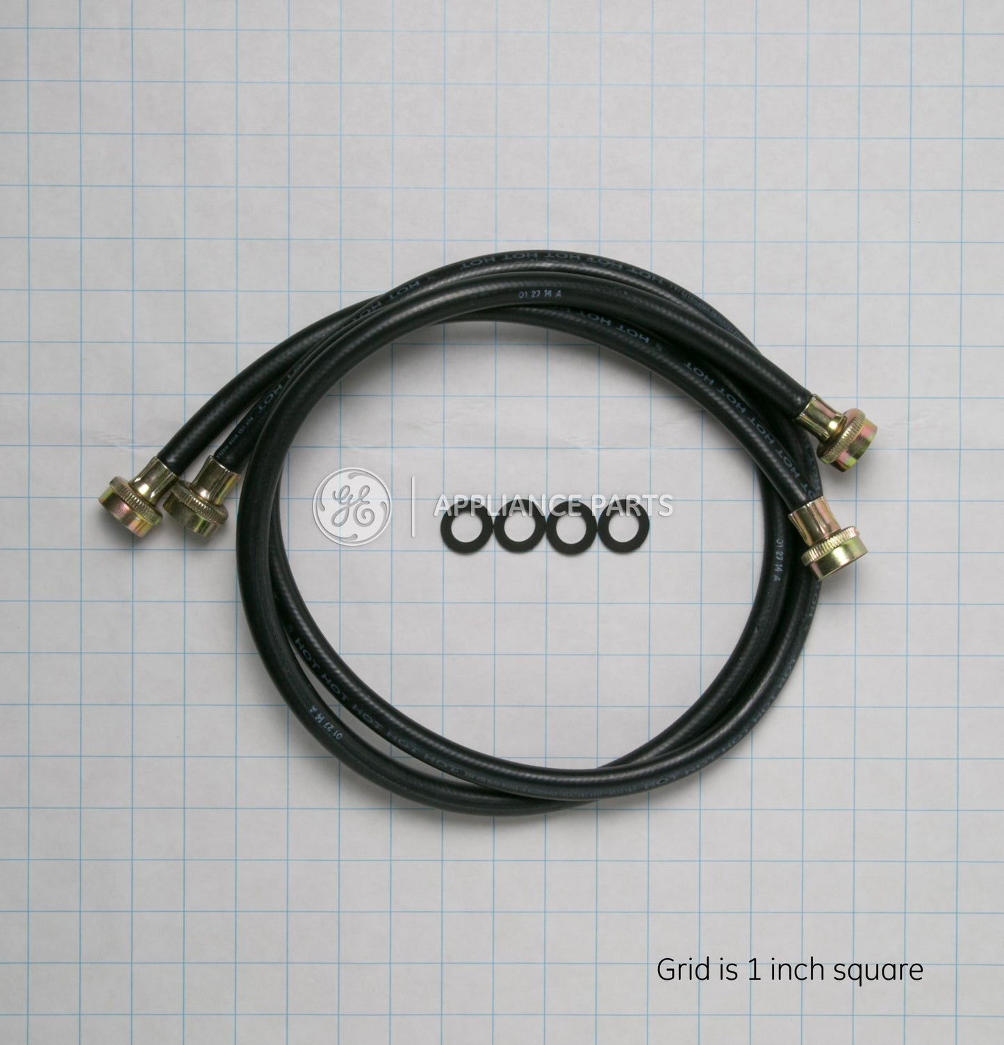 Ge Appliances WH41X10207 Washing Machine 2 Pack RUBBER INLET HOSE 4'
