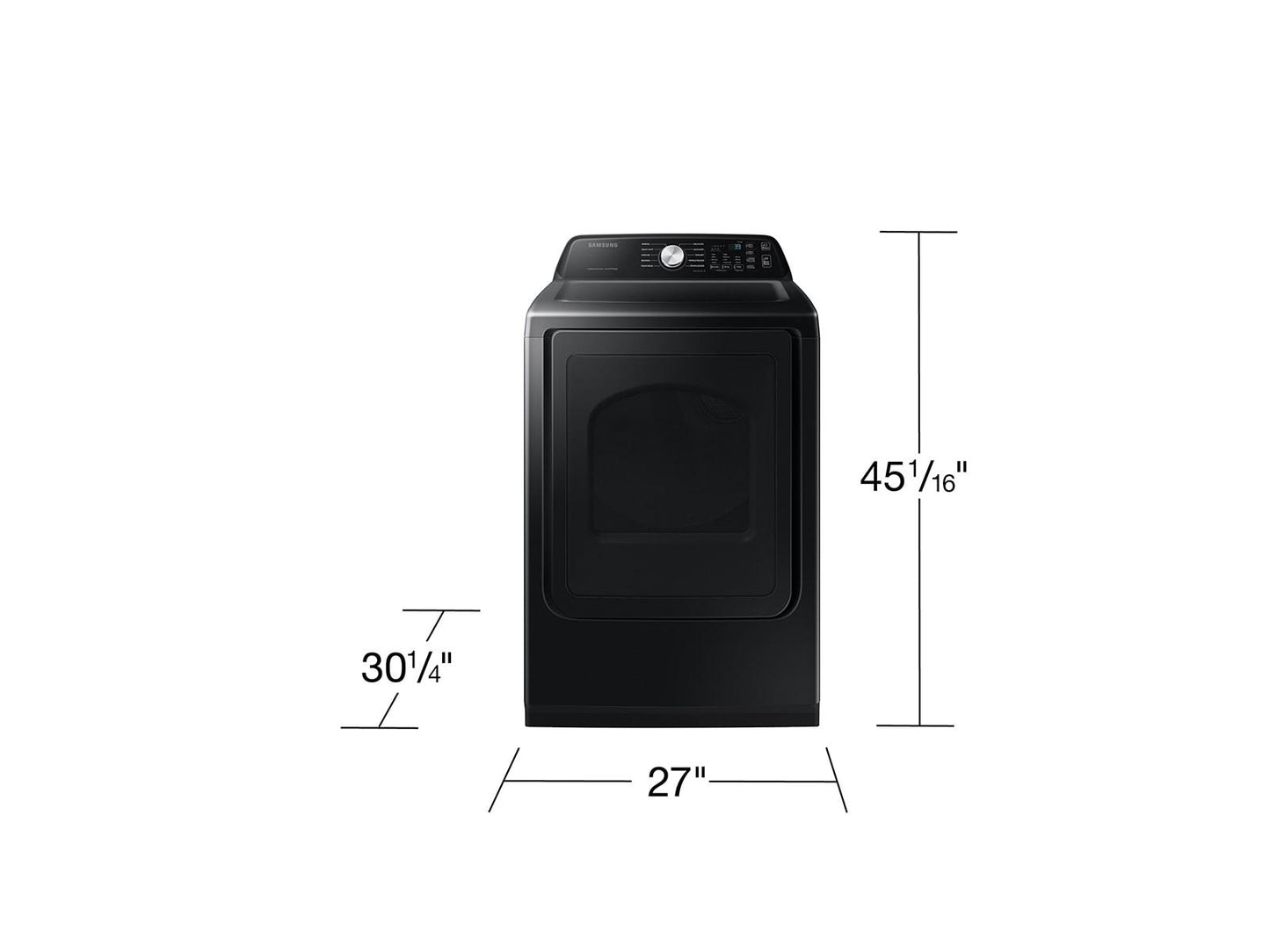Samsung DVE47CG3500V Top Load Electric Dryer Wi-Fi & SmartThings  Sensor Dry  7.4 cu.ft.