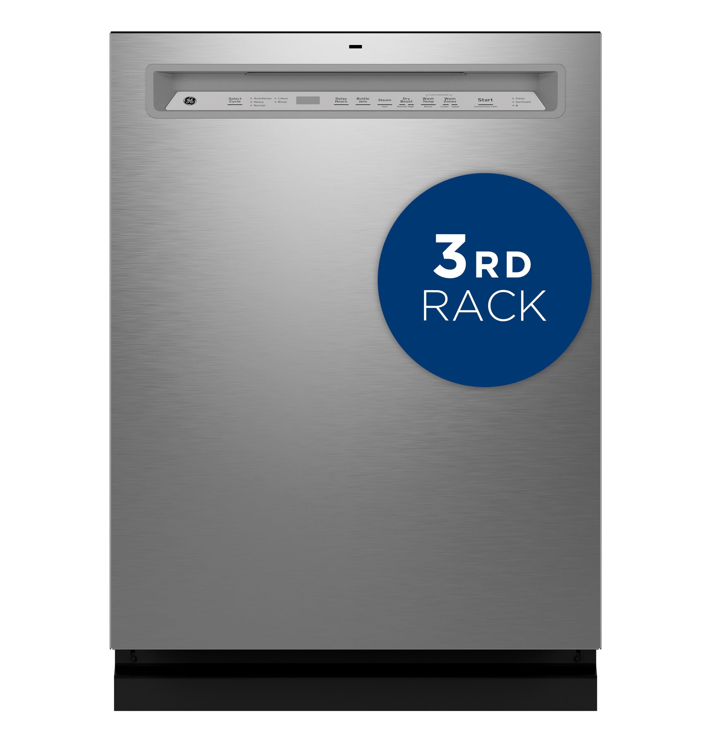 GDF650SYVFS GE® ENERGY STAR® Front Control with Stainless Steel Interior Dishwasher with Sanitize Cycle