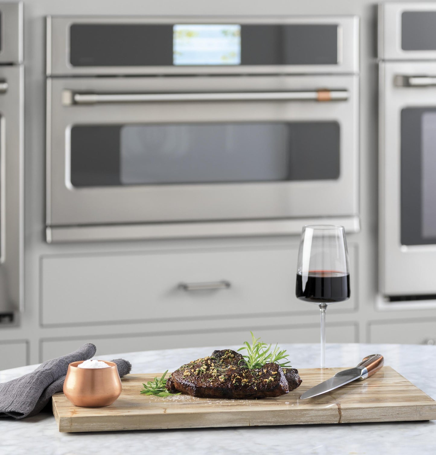 Cafe CSB923P4NW2 CAF(EBACK)™ 30" Smart Five in One Wall Oven with 240V Advantium® Technology