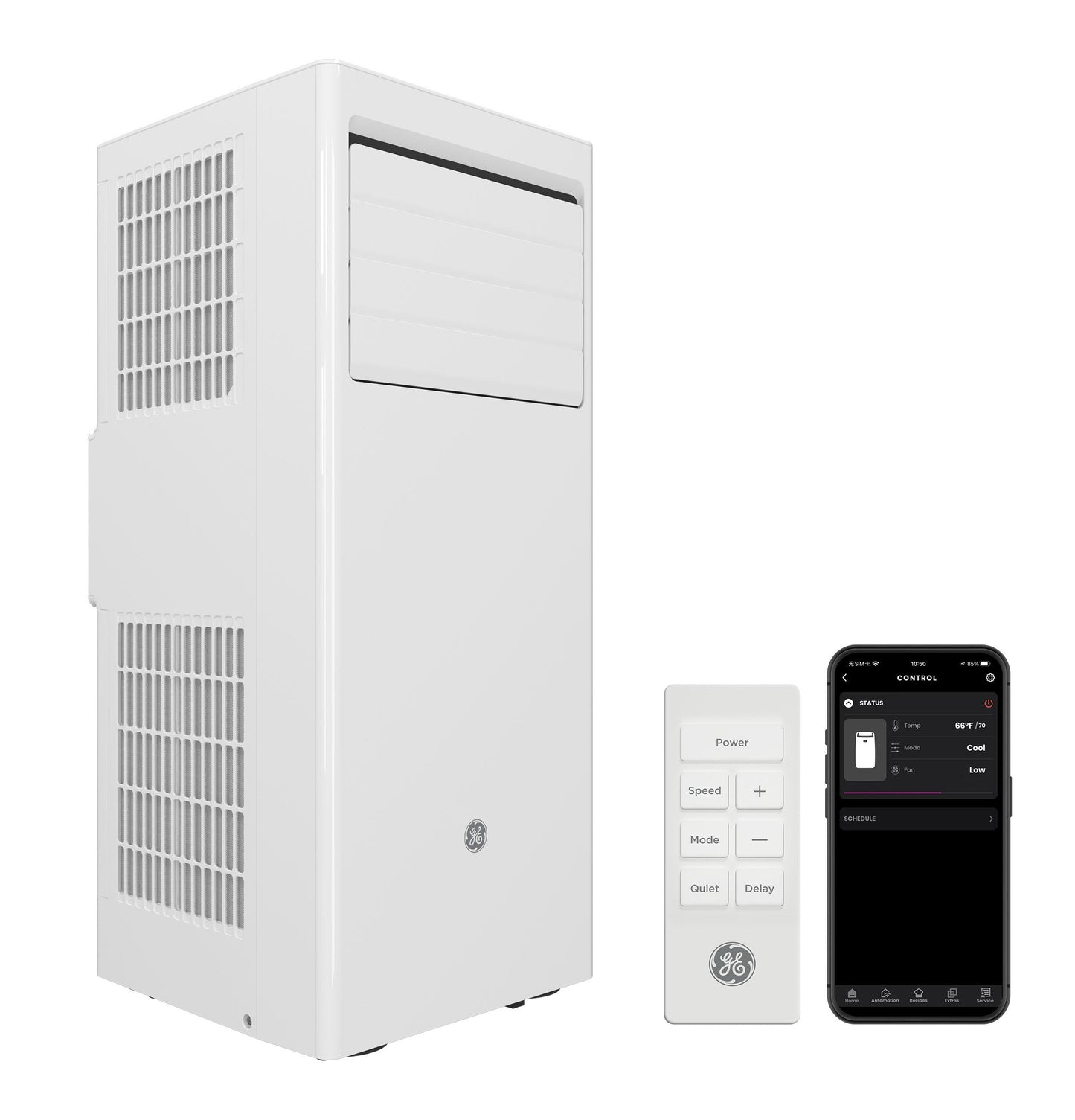 APHS06BWF GE® 6,000 BTU DOE SACC Portable Air Conditioner for Small Rooms up to 250 sq. ft.
