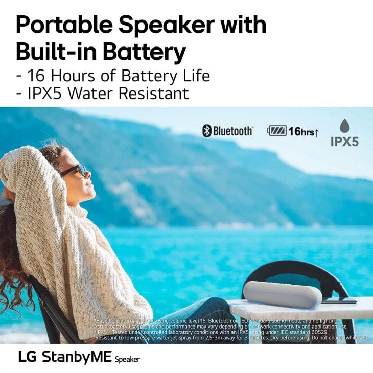 Lg 32LX6BWGAXT7SAUSALLC StanbyME 2 MAX 32 Inch Portable Smart Touch Screen with 4.5hr Battery and XT7 Bluetooth Speaker