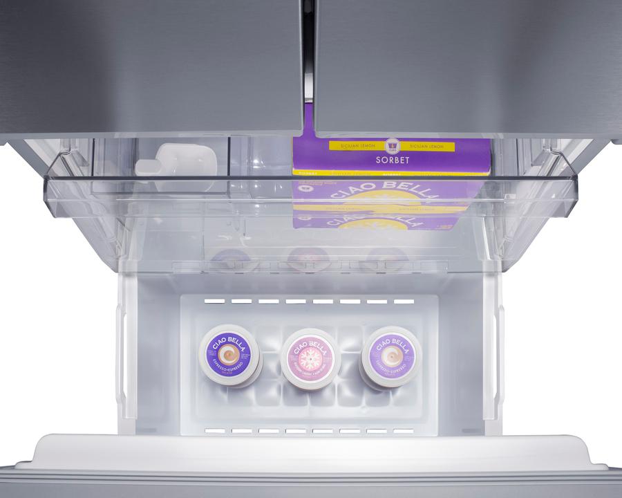 Summit FDRD175SSIM 30" Wide French Door Bottom-mount Refrigerator-freezer