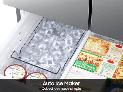 Samsung RF25C5A01SR Bespoke AI 3-Door French Door Auto Ice Maker  All-Around Cooling  25 cu.ft.