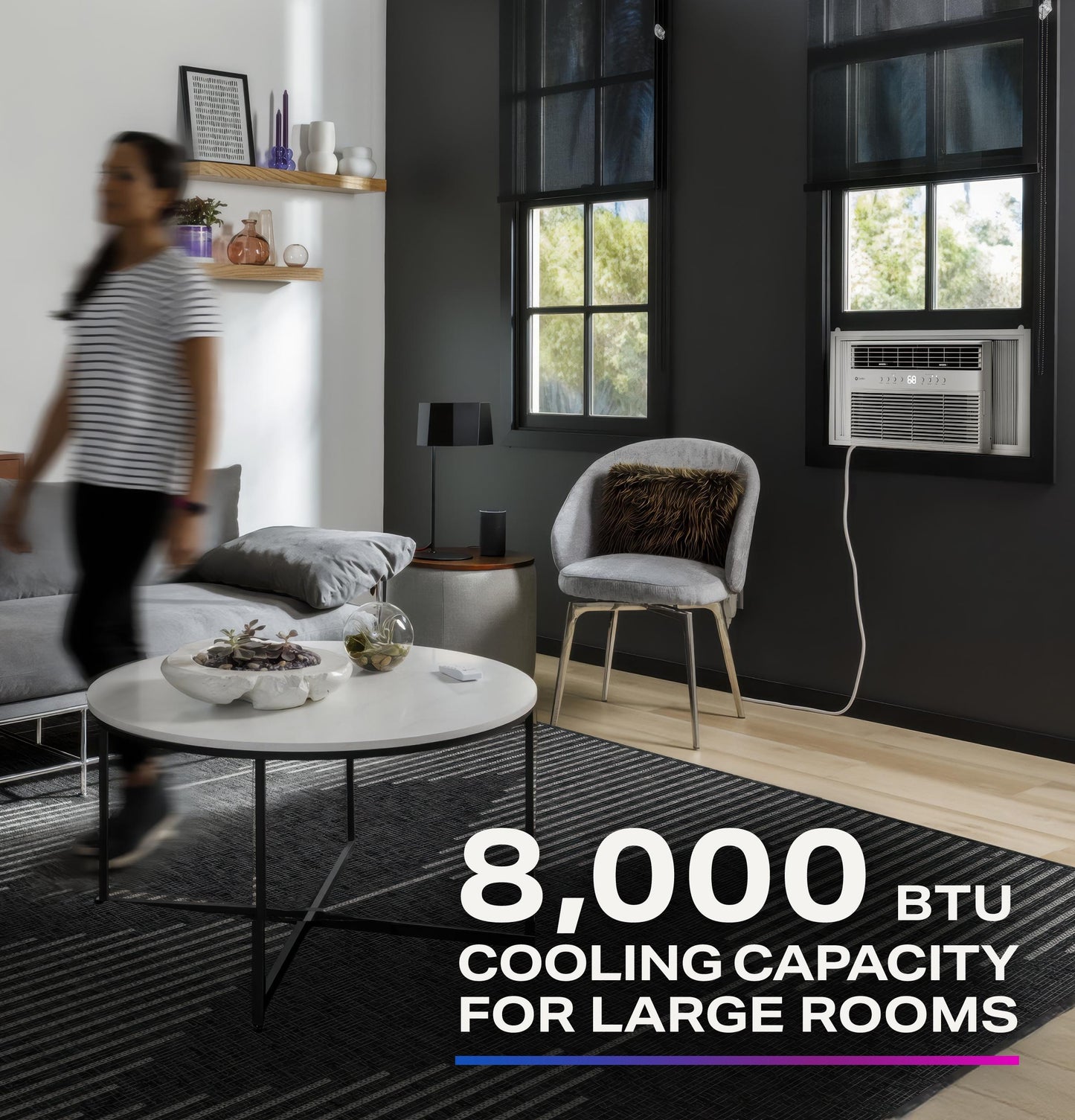PWJV08WWF GE Profile™ 8,000 BTU Inverter Smart Ultra Quiet Window Air Conditioner for Medium Rooms up to 350 sq. ft.