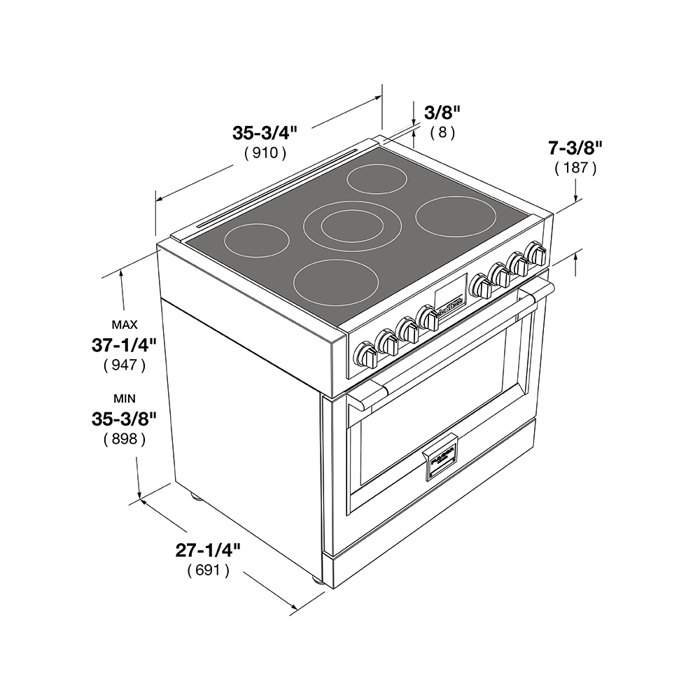 36" INDUCTION PRO RANGE