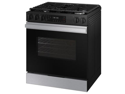 Samsung NSG6DG8100SR Bespoke 6.0 cu. ft. Smart Slide-In Gas Range with Precision Knobs in Stainless Steel