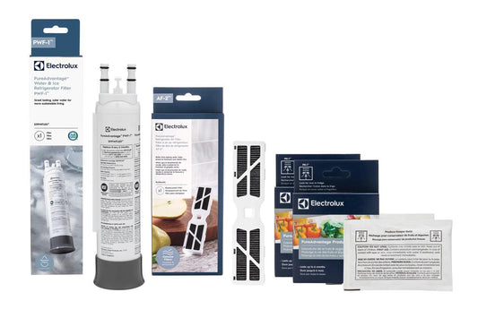 Electrolux ELUXCOMBO4 EPPWFU01, ELXPAAF2, and (2) ELPAPKRF Water and Air Filter Combo Kit with Produce Keeper
