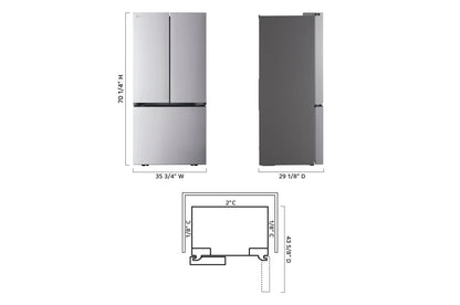 Lg LRFLC2716S 27 cu. ft. Smart Counter-Depth MAX™ French Door Refrigerator