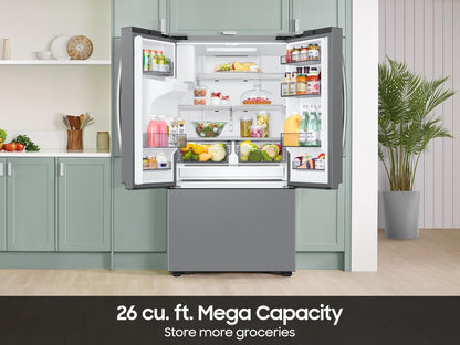 Samsung RF27CG5B30SR Bespoke AI 3-Door French Door Mega Capacity  External Water & Ice Dispenser  26 cu. ft.