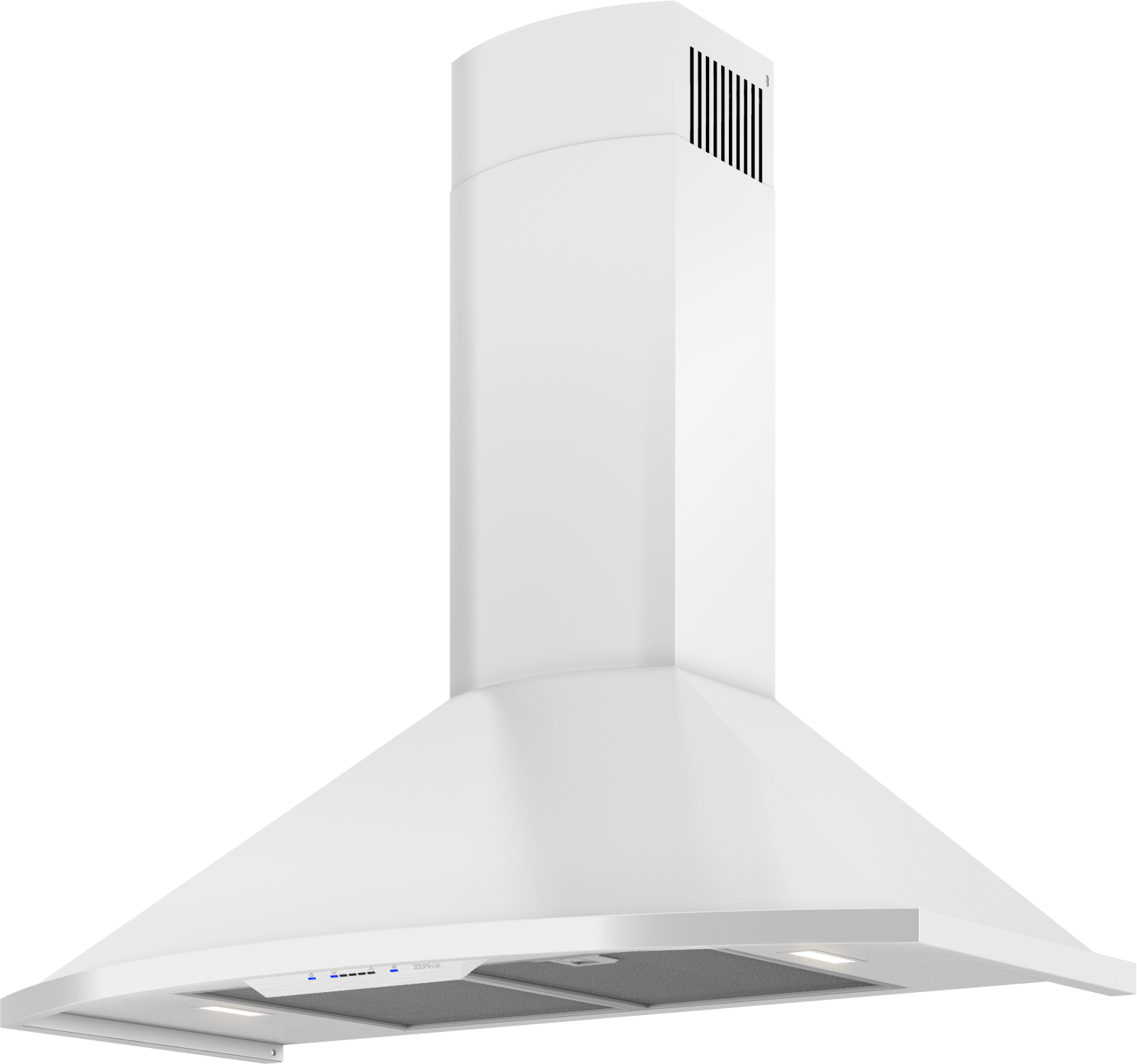 Zephyr ZSAM90FW Savona Wall, 90cm, White, LED, 600 CFM w/ACT