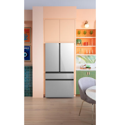 Cafe CJE23DM5WS5 CAF(EBACK)™ ENERGY STAR® 23.2 Cu. Ft. Smart Counter-Depth 4-Door French-Door Refrigerator in Platinum Glass With Dual-Dispense AutoFill Pitcher